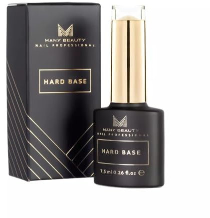 MANY BEAUTY Base Coat UV Gel - Nagelhärter Brüchige Nägel 7,5 ml - Hard Base Coat für Gelnägel - UV Base - Unterlack für Nägel - Einfache und Angenehme Anwendung