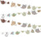 RKMYTR Vintage Tea Cup Floral Garland Bunting Banner Decorations - Elegant Vintage Banner for Alice in Wonderland Parties, Tea party, Weddings