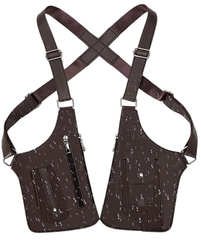 Axelväska – väststil bärväskor | Multiple fickor vattentät anti-häftig design dubbel rem väska för pappa, pojkvän, dam eller utomhus resa, 25 x 15 cm