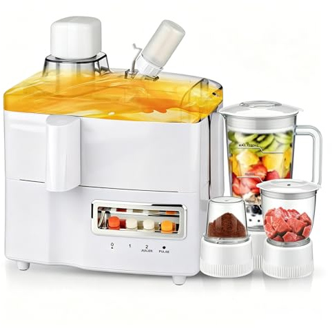 Exprimidor Y Licuadora 4 En 1, Extractor De Jugo De Cítricos Eléctrico De 1,8 L, Licuadora Multifunción De Alto Rendimiento, Fácil De Limpiar Para Frutas Y Verduras
