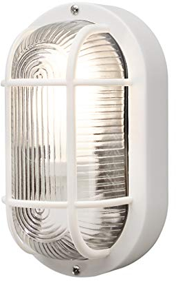 Konst Smide 7650-200 - Aplique Oval de Exterior, Blanco