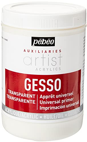 Pebeo 523800 1 Litre Gesso, Transparent