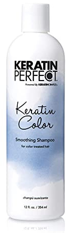 Keratin Perfect Color Smoothing Shampoo - Salon Quality Dye Product is Safe for Colored Hair - Nourishing Extracts for Protecting Your Scalp - Makes Keratin Treatment Optional - 354 ml