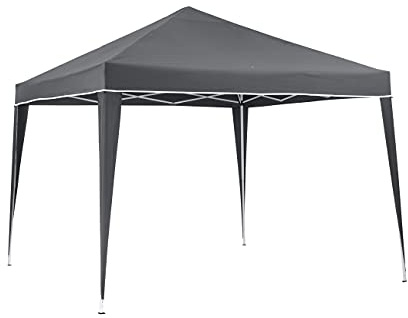 KG KITGARDEN - Carpa Plegable 3x3m para Jardín, Incluye Piquetas y Bolsa de Transporte, Gris