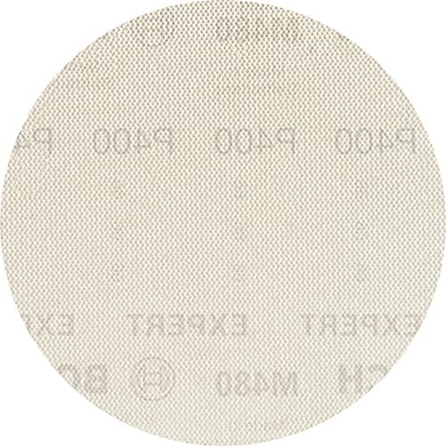 Bosch 50x EXPERT M480 Schleifnetz (für Farbe auf Holz, Hartholz, Ø 150 mm, Körnung 400, Professional Zubehör Exzenterschleifer, Schwingschleifer)