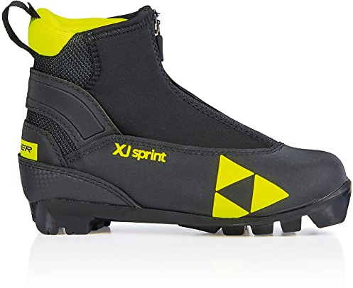 Fischer XJ Sprint Cross Country Ski Boots, Black/Yellow, 35