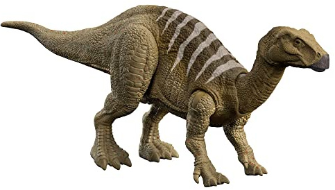 Jurassic World Dominion Roar Strikes Iguanodon Dinosaurio figura de acción con sonidos, juguete +4 años (Mattel HDX41)