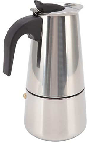 Kaffeekanne, Edelstahl-Kaffeemaschine, Kaffeemaschine, Kaffeemaschine, Kaffeekanne Zum Brühen von Kaffee auf Feuer, Grill Oder Herd, Kein Schlechter Plastikgeschmack, Für Zuhause, Camping (600ml)