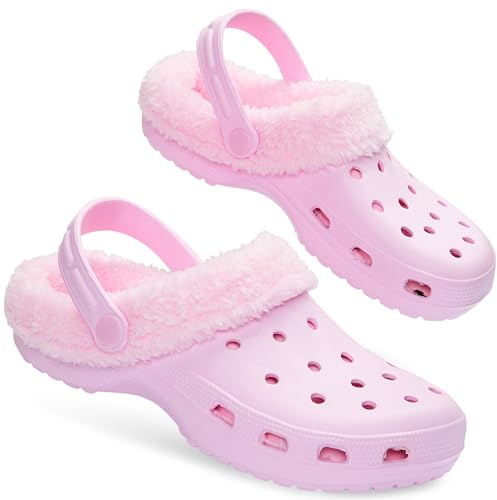 CityComfort Clogs Women Teens Winter Classic Fleece Lined House Shoes - Warm Garden Shoes Slip On with Strap