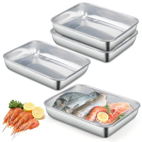 imposyu 4 Pièces Boîtes de Conservation Alimentaire avec Couvercles 2000ML sans BPA Boite Alimentaire Inox Réutilisables pour Conserver des Repas ou des Collations