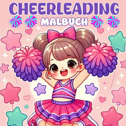 Kleines Cheerleader-Malbuch: Fröhliche und lustige Cheerleading-Motive für Kinder