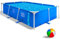 HikerSKY Piscina rettangolare fuori terra - Piscina da giardino con telaio in acciaio, piscina all'aperto in PVC resistente con sfera d'aria, 259,1 x 160 x 63,5 cm, blu