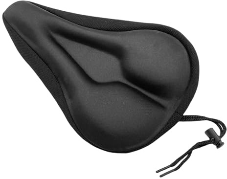 FveVqe 1Pc Gel Seat Cover for Bike for Men Women Comfort, Gel Bike Seat Cover Narrow Cycle Road Mountain Exercise Road Peloton Mountain(Black)
