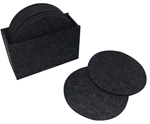 Juego de 10 posavasos de fieltro con aislamiento térmico para tazas, posavasos gruesos para mesa, corcho para bebidas