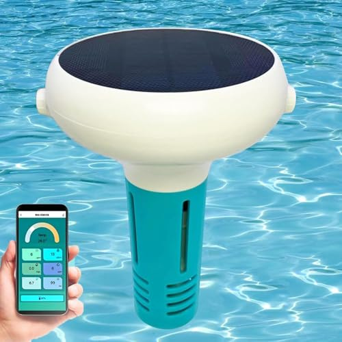 Mavdecll Medidor De Prueba De Agua 7 En 1, Probador De PH/ORP/EC/TDS/Salt/Temp/CL, Monitor De Piscina, Pantalla Digital De Aplicación Móvil, Visualización Remota, Intercambio De Datos