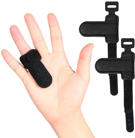 Ruispeed Éclisse de Doigt (Paquet de 2) Bandage de Soutien pour Majeur, annulaire, Index, Pouce et Petit Doigt, lissage des Mains affectées par Une sténose, tendinite bloquante, libération des