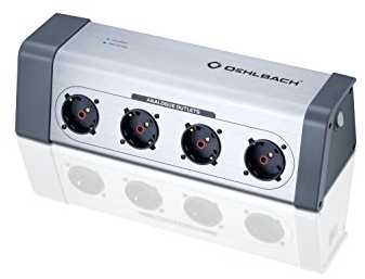 Oehlbach XXL Powersocket 908 - High-End Mehrfach-Steckdosenleiste für HiFi Geräte, Überspannungsschutz - 4 gefilterte Steckplätze - Silber