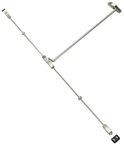 Tesa Assa Abloy, 1930908NV, Barra Antipánico Universal 1930 con dos puntos de cierre, Picaportes de Acero Basculante, Negro y Verde