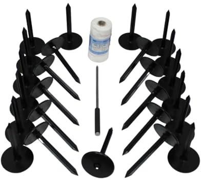 Newstripe ProLine Field Layout System (Part #10002718) | 25 Marker Kit | Durable Nylon Markers & 600' Cord | Easy Setup for Soccer, Lacrosse, Football | Made in USA