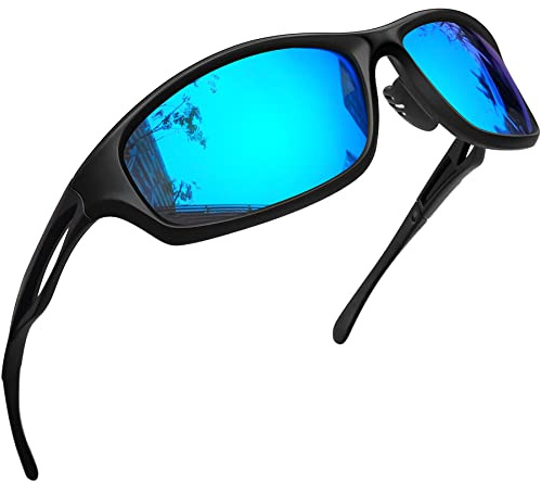 Joopin Gafas de Sol Deportivas Polarizadas para Hombre Mujer con Protección UV 400 Gafas de Ciclismo, Conducción Nocturna, Golf y Deportes al Aire Libre Azul Hielo