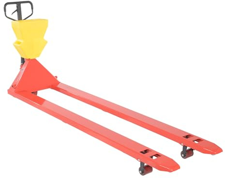 Vestil PM4-2796-UP-001 Steel/Plastic Pallet Truck 109-3/16 in. x 27 in. x 48 in. 4000 Lb. Capacity Red with Yellow P-Caddy