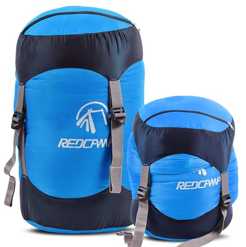 REDCAMP Compression Stuff Sack for Sleeping Bag, Lightweight Nylon Compression Bag, 17L/27L/40L Sleeping Bag Stuff Sack for Camping Hiking Backpacking Travelling, Space Saving Gear (No Sleeping Bag)