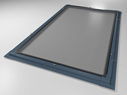 Rollmayer Mückengitter Fliegenschutz Alurahmen Fliegengitter Insektenschutz Braun, Anthrazit oder Weiß als Selbstbausatz (Anthrazit - 80 x 100 cm - BxH)