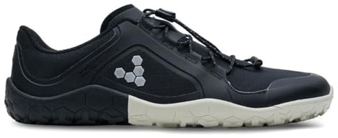 Vivobarefoot Primus Trail III - Zapatillas para Hombre para Todo Tipo de Clima, Minimalistas, ultraligeras, fortalecimiento, Equilibrio y Movilidad, Ajuste Ancho, Obsidiana, 8 Wide
