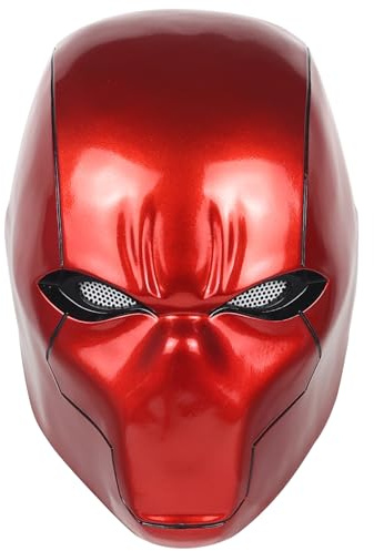Tiangong Red Hood Helmet Metallic Effect Red Hood Mask Deluxe Cosplay Prop for Fans Collector's Edition (A)