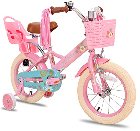JOYSTAR Little Daisy 16 Pouces vélo Enfant pour Les Filles de 4 à 7 Ans, Rose