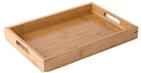 Eabdice Tablero De Desayuno De Madera, Bandeja con Manija, Plato De Desayuno Rectangular De Plato De Té, para El Desayuno, Té, Mesa De Café, Cocina Deco Cama