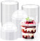 Feelhap Tazze Bicchieri da Dessert, 50Pcs 200ML Monoporzione per dolci Bicchierini di Plastica, Finger Food Contenitori con Coperchio e Cucchiaio,Tazze da Dessert per Casa, Picnic, Compleanni, Feste