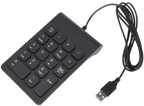 MARKELL Mini USB cablato tastierino numerico tastierino numerico 18 tastiera numerica per contabilità Teller computer portatile Android Notebook Tablet PC (nero)