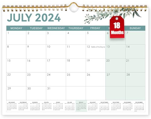 Wall Calendar 2027 UK,18 Month Family Calendar Planner Jan 2027-Jun 2028 | 2027 Calendar A3, 2027-2028 Calendar Month to View, Wall Planner 2027 Calender for Family Kitchen Home Schedule Tracking