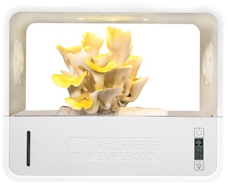 Crownow Mushroom Grow Tent with Automatically Adjusts Humidity,Indoor Mushroom Grow Box with Grow Light,Smart Monotub Mushroom Growing Kit with Temperature Display,Still Air Box for Mushroom Growers