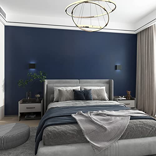TOTIO Papel tapiz adhesivo azul marino, papel de contacto autoadhesivo, 32 x 315 pulgadas, mate, más grueso, impermeable, a prueba de aceite, vinilo azul oscuro, adhesivo de pared de PVC extraíble