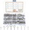 pzihao 150 Pcs Ganchos de Tornillo, Ganchos de Techo de Acero Inoxidable, Hembrillas Cerradas Gancho de Rosca de Ojos Atornillables para Colgar Tazas Llaves Lámparas Decoraciones (Plata)