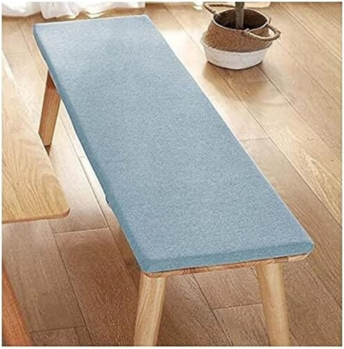 Cuscino per panca Sfoderabile da Giardino Esterno - 5cm Spessore - 1/2/3 Posti Antiscivolo con Cinturini, Rimovibile e Lavabile - Cuscini per Panche da Esterno/Interni, Salotto(Azzurro chiaro,120x45x5