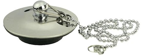 Tappo di scarico multifunzione per lavandino e vasca con catena da 50 cm, efficiente, per bagno e lavandino, con catena da 50 cm, per uso domestico