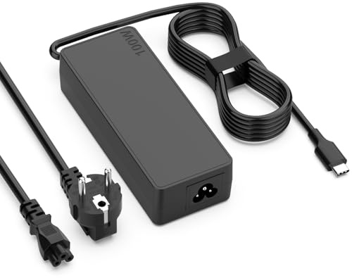 Shefor 100W USB C Cargador Universal Ordinateur PC Portatil Adapt Compatible con Lenovo Thinkpad/Yoga, Mac Book Pro/Air, Huawei Matebook Pro, Google Chromebook, ASUS, DELL, HP Tipo C Charge