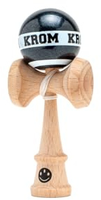 KROM Kendama MIKRO Black – Mini Kendama Made of Beech Wood – Fully playable – Pocket Size – for Beginners & pros