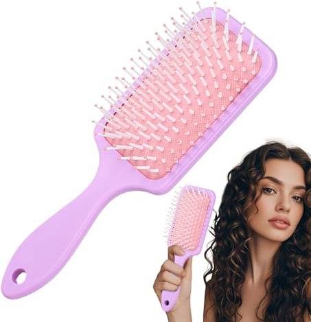 Brosse À Palette Démêlante – Brosse À À Poils Flexibles, Peigne De Massage Du Cuir Chevelu Doux, Convient Aux Secs Et Mouillés Pour Femmes Et Hommes, Longs Et Courts, Épais, Bo