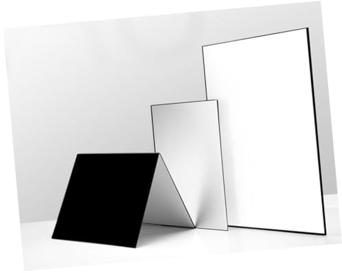 Tofficu Riflettore Pieghevole in Cartone Fotografico Formato A3, Pannello Riflettente Bordo per Riempire Luce per Fotografia di Natura Morta, Supporto da Tavolo senza Staffa, per Foto