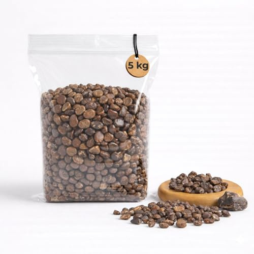 Gránulos decorativos de color marrón café, diámetro 5 – 8 mm, sin polvo, 5 kg, pequeñas piedras decorativas como decoración de colores