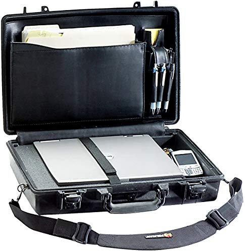 PELI 1490CC1 Shock-proof Laptop Case, IP67 Watertight and Dustproof, 26L Capacity, Made in US, Black