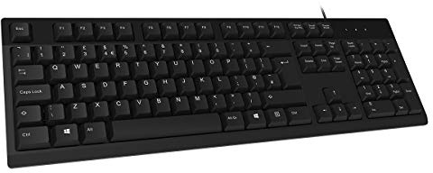 CiT USB Keyboard - Slimline Ergonomic Design - UK layout - Black