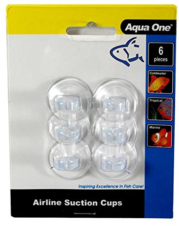 Aqua One Suction Cups Airline 6pk Aquarium Fish Tank