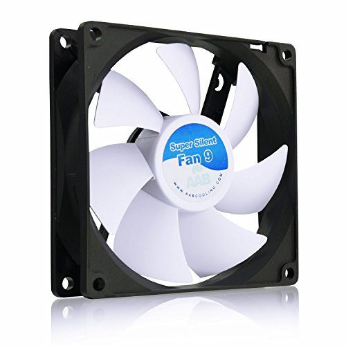 AABCOOLING Super Silent 9 - Tyst och Effektiv 92mm Chassifläkt med Vibrationsdämpare, 12V PC-Kylfläkt, Högt Luftflöde, 9cm Fläkt