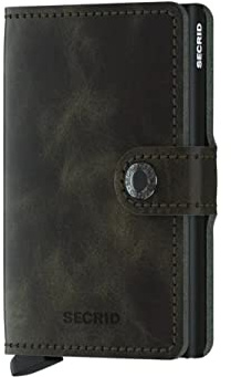 Secrid - Porte-Cartes Rigide en Cuir et Aluminium en Vert