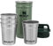 Stanley Adventure Nesting Schnapsgläser Set 59 ml - Shotgläser aus Edelstahl - BPA-Frei - Stapelbar und Platzsparend zu Verstauen - Spülmaschinenfest - Hammertone Green